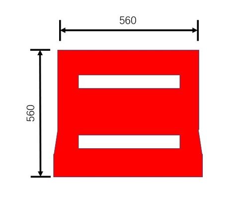 حاجز الطريق Rotomolding Products 560x560 4 ألوان