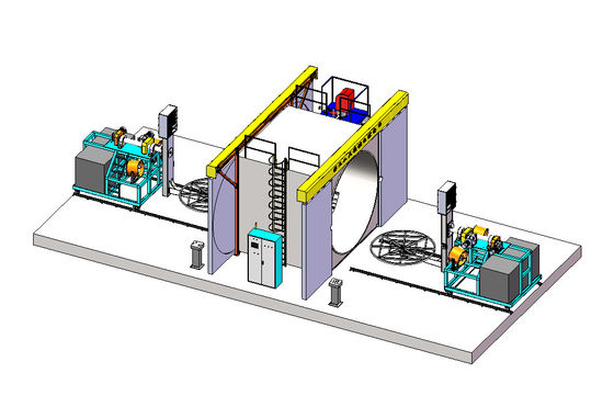 PLC مكوك Rotomolding آلة 1000KG كحد أقصى. الوزن 3000 مم كحد أقصى. قطر الدائرة